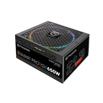 Thermaltake Smart Pro RGB 650W 80+ Bronze Certified PSU. Ultra Quiet Smart Zero 256-Color RGB, Fan Fully Modular, ATX 12V 2.4/EPS 12V 2.92 Power Supply. 7 Year Warranty PS-SPR-0650FPCBUS-R