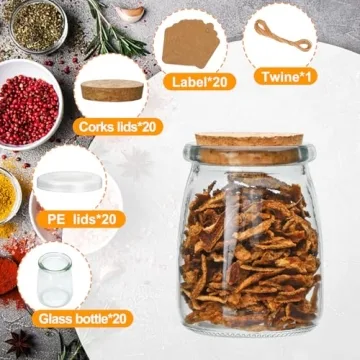 Brajttt Mini Yogurt Jars 30 Pack with Unique Lids