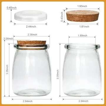 Brajttt Mini Yogurt Jars 30 Pack with Unique Lids