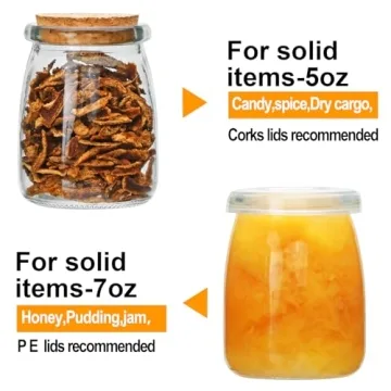 Brajttt Mini Yogurt Jars 30 Pack with Unique Lids