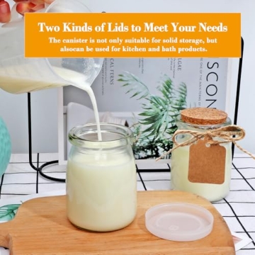 Brajttt Mini Yogurt Jars 30 Pack with Unique Lids