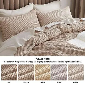 Bedsure Cotton Duvet Cover Set – Soft and Elegant Tan Duvet