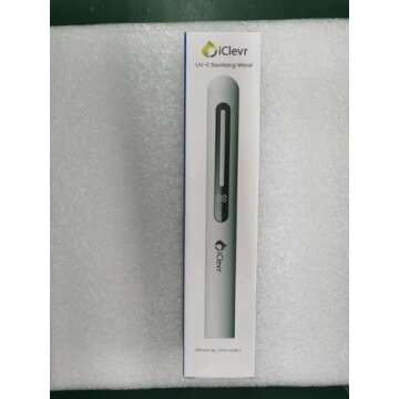 UV-C Light Sanitizer Wand - Powerful 253nm UV Light Rechargeable Handheld Ultraviolet Portable for Home, Office, Travel - Total Transparency UVC Test Card Included