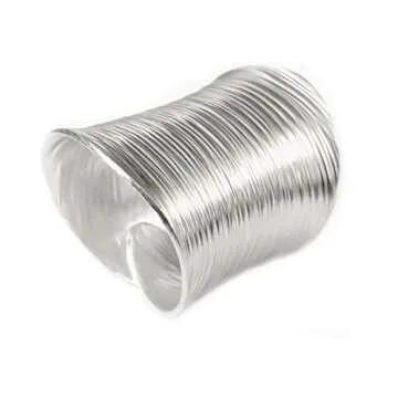 Elegant Adjustable Sterling Silver Statement Ring - Size 6-12