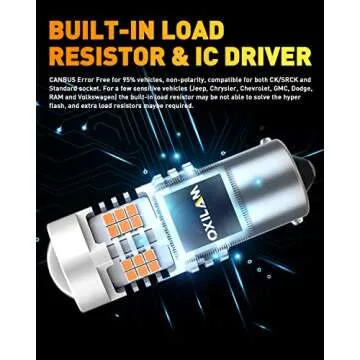 OXILAM 7507 LED Bulbs for Error-Free Turn Signals
