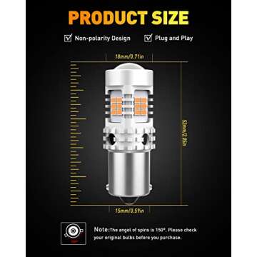 OXILAM 7507 LED Bulbs for Error-Free Turn Signals