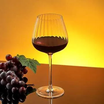 Joeyan Hand-Blown Crystal Wine Glasses - Set of 2