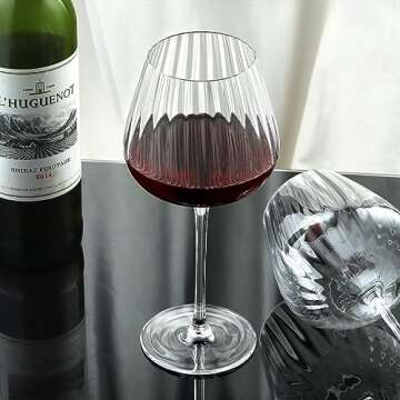 Joeyan Hand-Blown Crystal Wine Glasses - Set of 2