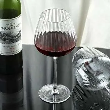 Joeyan Hand-Blown Crystal Wine Glasses - Set of 2