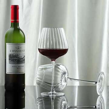 Joeyan Hand-Blown Crystal Wine Glasses - Set of 2