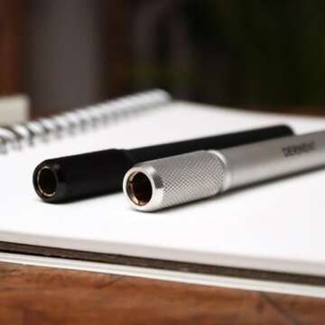 Derwent Pencil Extender Set, Silver and Black, for Pencils up to 8mm, (2300124)