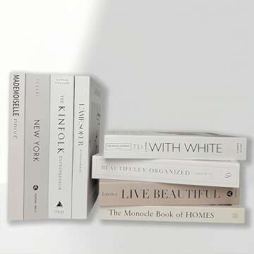 8 Pack Decorative Books, Ediactcyl Decoration Faux Books for Hardcover Home Decor | Fake Book Stacks Display for Bookshelf Room Decor (M27)