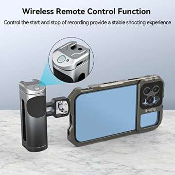 SmallRig Side Handle Grip for Smartphone Cage Video Rig with Wireless Remote