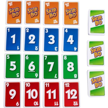 Mattel Games Skip-Bo Card Game for Family Fun and Travel