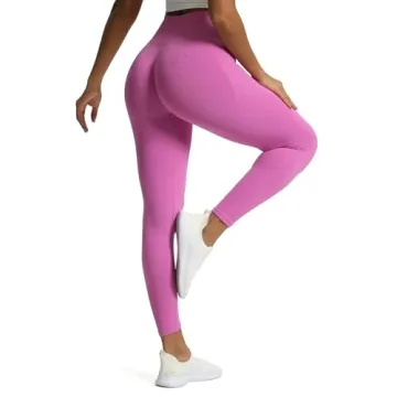 Aoxjox Workout Seamless Leggings for Women High Waisted Fitness Yoga Contour Sculpt Pants (Spring Cr...
