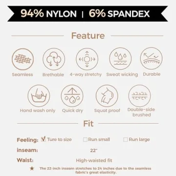 Aoxjox Seamless Leggings for Women Perfect for Workouts