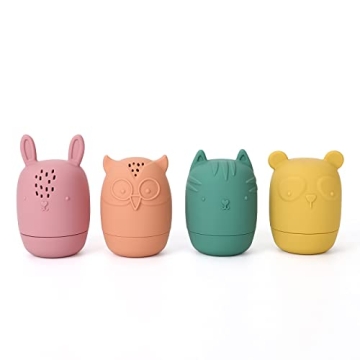 AULEGE Silicone Bath Toys, Safe & Fun Bath Time Play for Kids