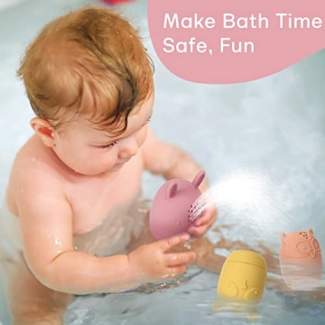 AULEGE Silicone Bath Toys, Safe & Fun for Kids