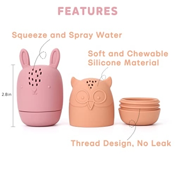 AULEGE Silicone Bath Toys, Safe & Fun for Kids