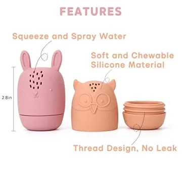 AULEGE Silicone Bath Toys, Safe & Fun for Kids