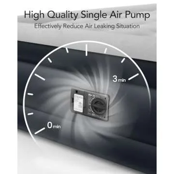 iDOO Queen Air Mattress with Built in Pump, 18 Raised Comfort Blow up Mattress, Upgraded Four Chamber Airbed, Inflatable Mattress for Guests and Home, colchon inflable, Air Bed, 650 lbs Max