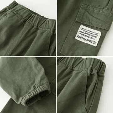 Feidoog Toddler Boys Jogger Pants 2 Pack Active Wear