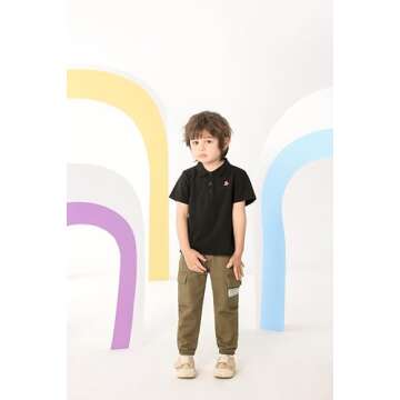 Feidoog Toddler Baby Boys 2 Pack Sweatpants Solid Cotton Elastic Waist Trousers Active Jogger Pants,Green+Coffee,2-3T