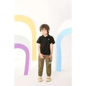 Feidoog Toddler Boys Jogger Pants 2 Pack Active Wear