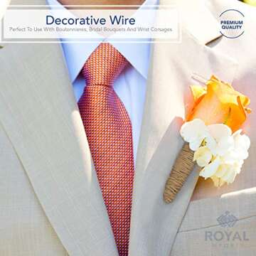 Durable Royal Imports Bind Wire for Floral Crafts and DIY