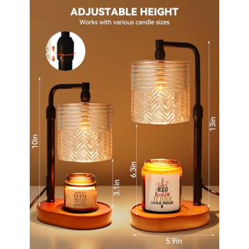 Candle Warmer Lamp: Adjustable Brightness with Timer - Perfect Gift for Candle Lovers