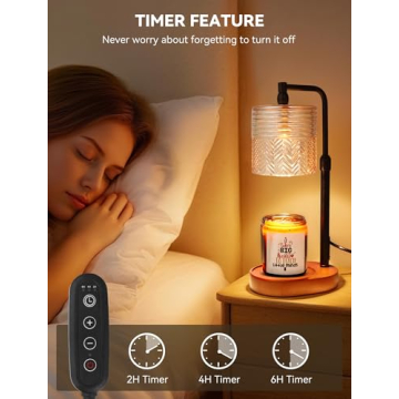 Elegant Candle Warmer Lamp with Timer for Safe Use