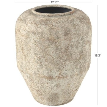 Deco 79 Rustic Metal Decorative Vase for Home Decoration