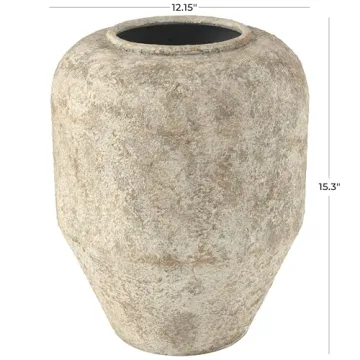 Deco 79 Rustic Metal Decorative Vase for Home Decoration