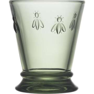 La Rochere Napoleon Bee Green Tumbler Set of 6 – La Rochere Bee Glassware Sets – Fancy Glassware...