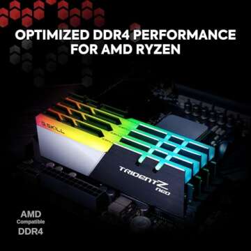 G.Skill Trident Z Neo Series (Intel XMP) DDR4 RAM 32GB (2x16GB) 3600MT/s CL16-19-19-39 1.35V Desktop Computer Memory UDIMM (F4-3600C16D-32GTZNC)