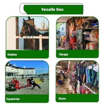 KAXIWEI Tack Rack with 5 Swivel Hooks for Equestrians