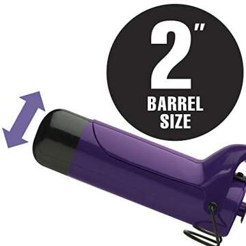 HOT TOOLS Professional Ceramic + Tourmaline Curling Iron/Wand for Healthy Looking Curls, 2 Inches