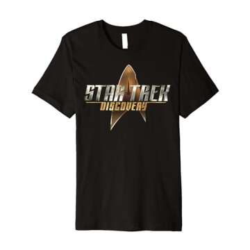Premium Star Trek Discovery Delta Shield Logo T-Shirt for All Fans