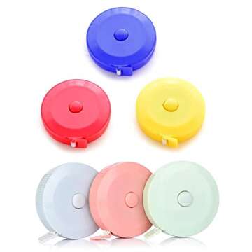 fengchensety 1.5M Body Tape Measure Retractable Measuring Lock Pin Button Retract for Cloth Waist Me...