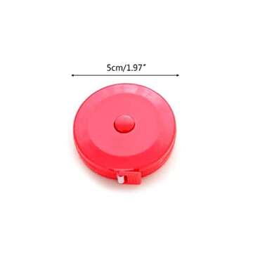 fengchensety 1.5M Body Tape Measure Retractable Measuring Lock Pin Button Retract for Cloth Waist Measurement Medical Nursing Women Breast Digital Stomach Loss