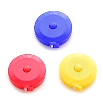 fengchensety 1.5M Body Tape Measure Retractable Measuring Lock Pin Button Retract for Cloth Waist Measurement Medical Nursing Women Breast Digital Stomach Loss