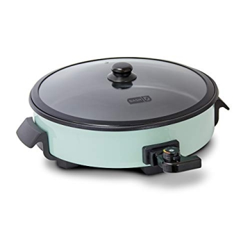 Dash Family Size Electric Skillet - 14 Inch Nonstick Surface, 20 Cup Capacity, Aqua