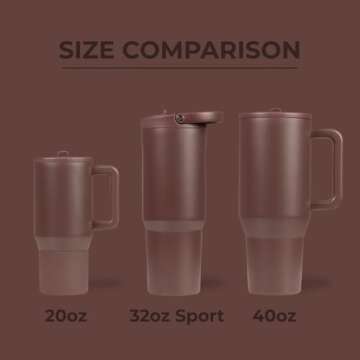 HydroJug Sport - Stainless Steel Tumbler with Straw, Vacuum Insulated, 32oz Leakproof Water Bottle, Ergonomic Design, Reusable, Dishwasher Safe, Rubber Base, Durable for Gym or Outdoors, Pecan