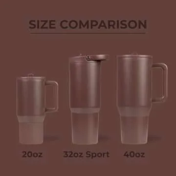 HydroJug Sport - Stainless Steel Tumbler with Straw, Vacuum Insulated, 32oz Leakproof Water Bottle, Ergonomic Design, Reusable, Dishwasher Safe, Rubber Base, Durable for Gym or Outdoors, Pecan