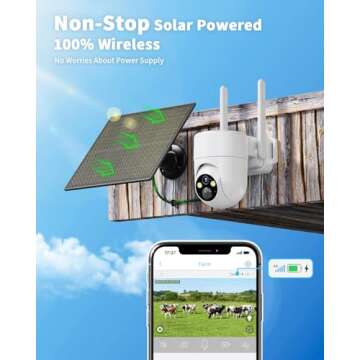 LIWAN 4G LTE Solar Security Camera Wireless for Outdoors