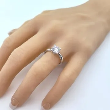 Elegant NANA Jewels 2ct Round Cut Zirconia Engagement Ring