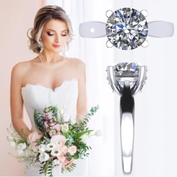 Elegant NANA Jewels 2ct Round Cut Zirconia Engagement Ring