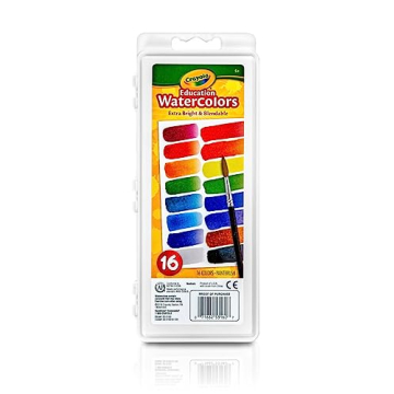 Crayola Watercolor Paint Set 16 Count Vibrant Washable Art Supplies