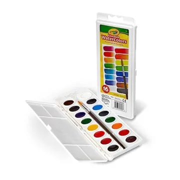 Crayola Watercolor Paint Set 16 Count Vibrant Washable Art Supplies
