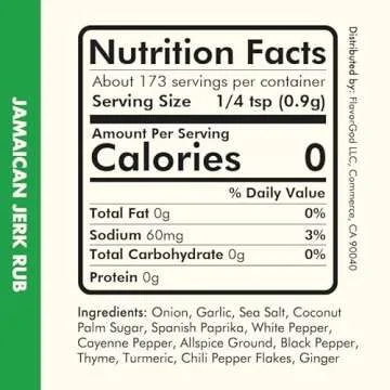 Jamaican Jerk Rub Mix by Flavor God - Premium All Natural & Healthy Spice Blend for Grilling Chicken, Beef, Seafood, Vegetables, Salad, Tacos, Pizza, Pasta - Kosher, Gluten-Free BBQ & Steak Rub